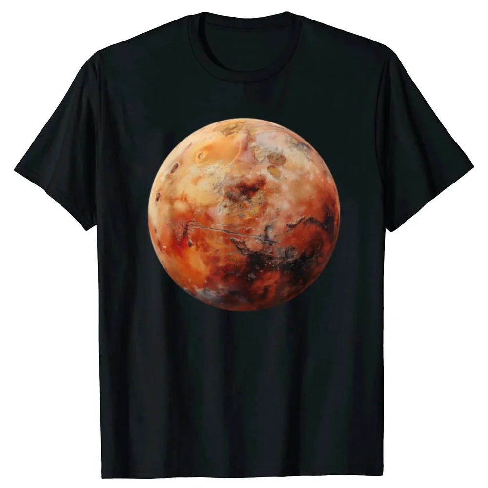 

Mars Planet Graphic Men's T-Shirt Cotton Breathable Short Sleeve Tee Casual Trip Wear Astronomy Print