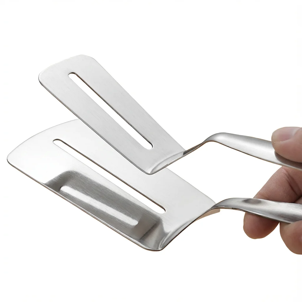 

10-Inch Stainless Steel Steak Tongs: Heavy-Duty Food Clip for Grilling, Frying & Serving