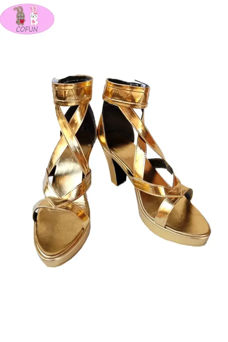 COFUN Candace Cosplay Schuhe Stiefel Genshin Impact Spiel Halloween Spiel Genshin High Heel Schuhe Frauen Männer