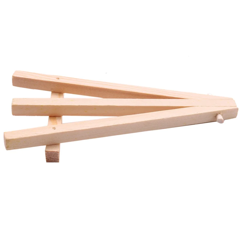 

50Pcs Mini Wooden Artist Easel-Triangle Wedding Table Stand Display Holder - 15 X 8 Cm-B51B