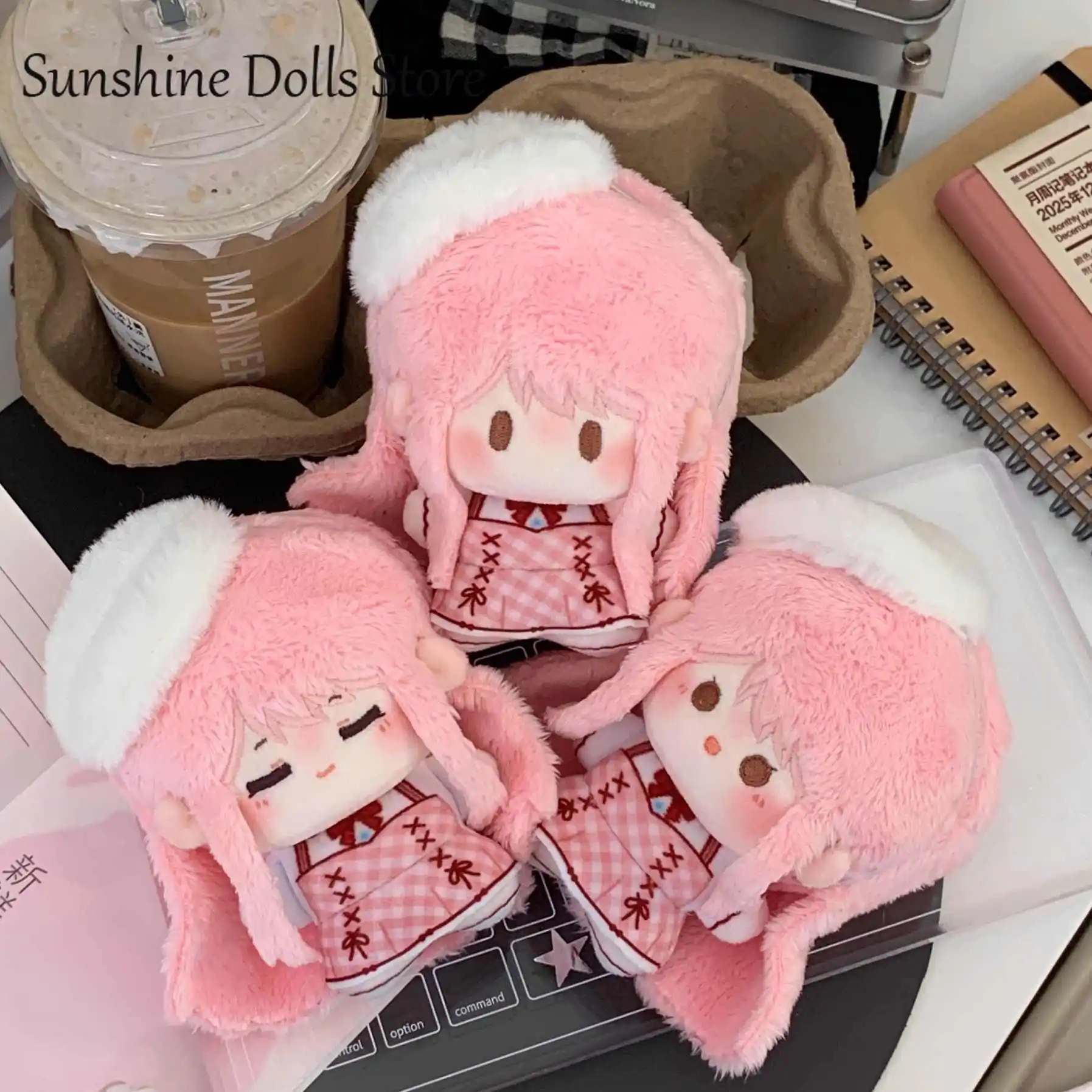 

Anime Shining Nikki idol Pink Printed Body Plush Doll Figures Stuffed Dolls 10CM Pendant Keychain Toys Plushie Xmas Gift