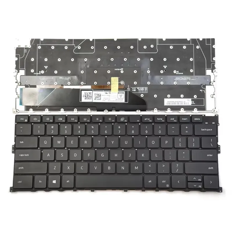 Клавиатура для DELL XPS 13 9300 9310 13-9300 0842JJ 0GVDKG 04MMJY 0RV8PG NSK-QJ0BC с подсветкой, американская раскладка