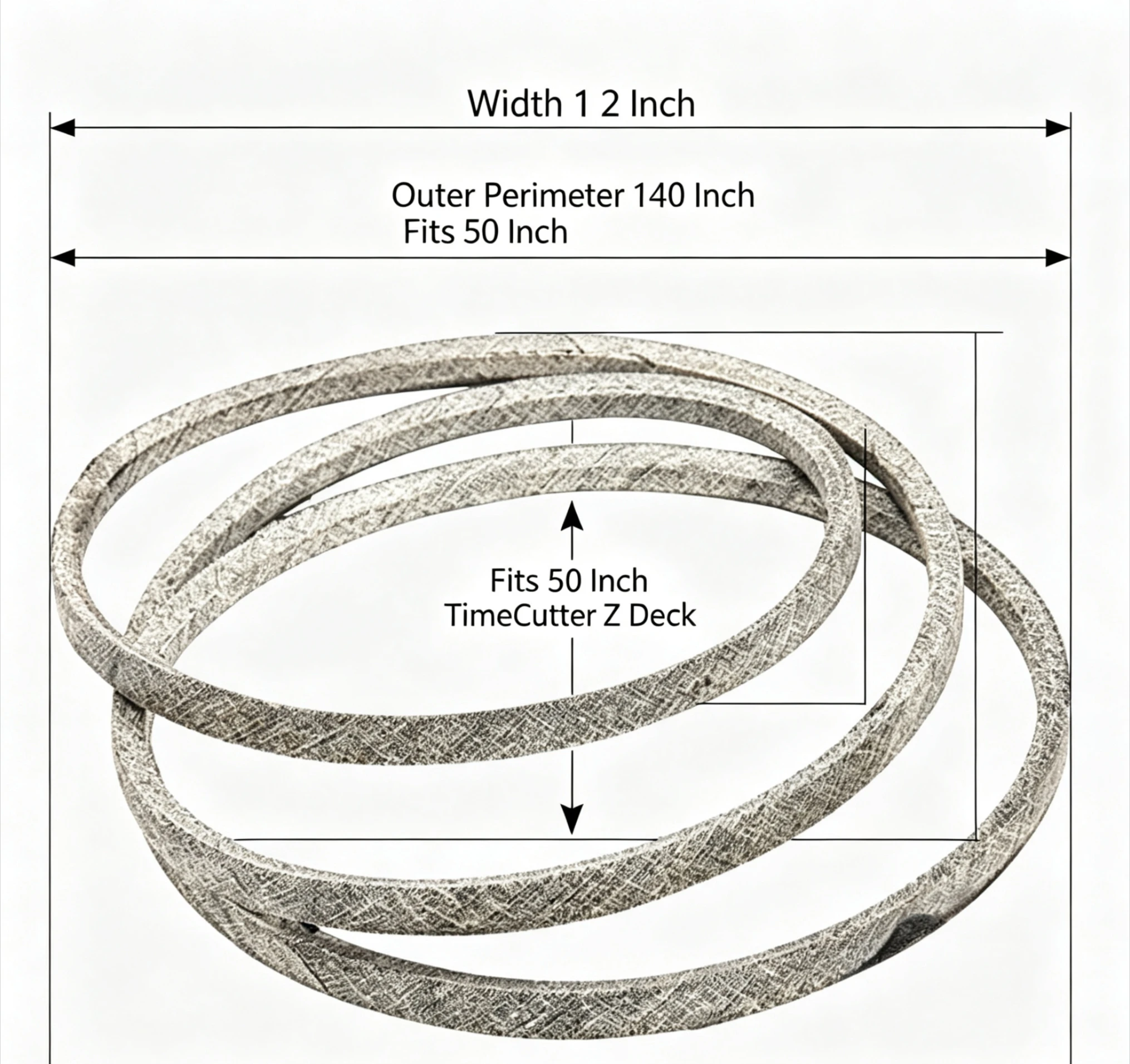 1PCS 1 2 Inch x 140 Inch Aramid Cord Reinforced A Series V Belt Lawn Mower Drive Belt for Toro Replace 110 6892 A138