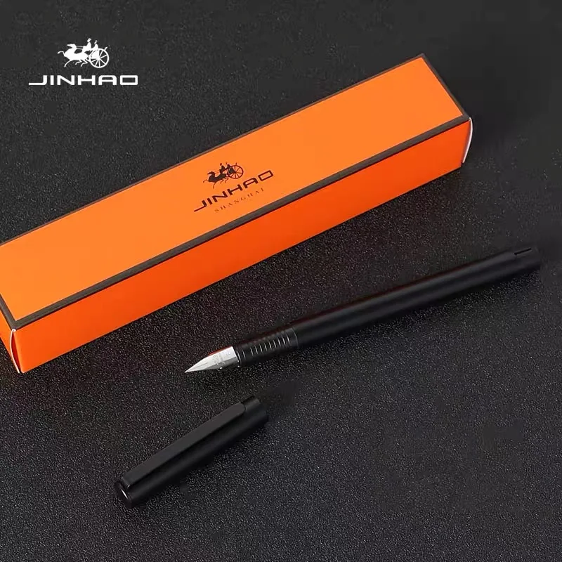 Jinhao 65 Schwarz Silber Farbe Tägliche Arbeit Notizen Büro Füllfederhalter EF F Feder Student Schule Schreibstift Schreibwaren – Detail 4