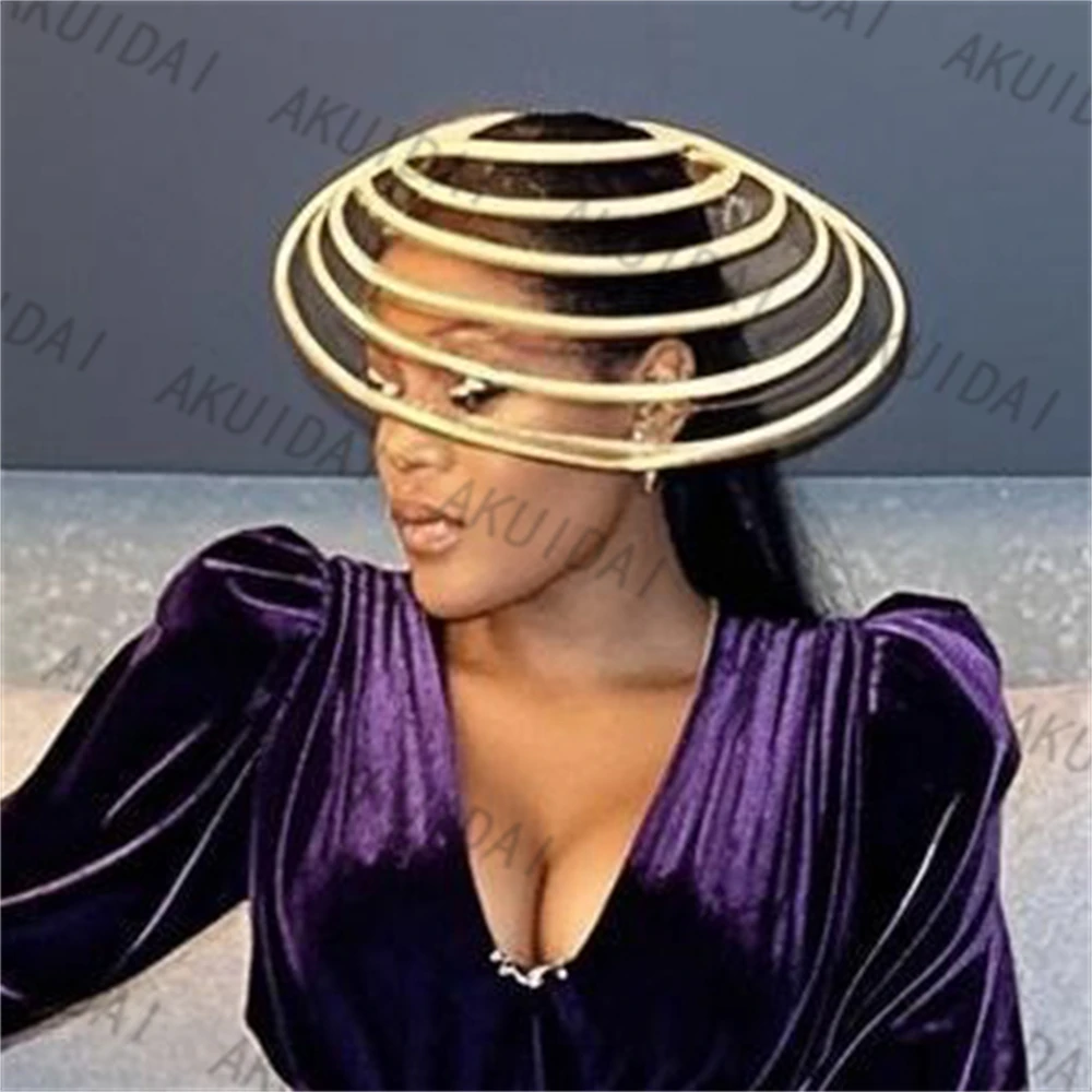 

Yellow Circle Fascinator Hats Headband Women Elegant Derby Pillbox Fascinator Femme Mariage Derby Millinery Cap Event Fascinator