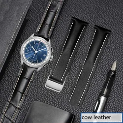 High Quality Genuine Leather Strap Watch Band For Breitling mens watch cow leather bracelet with Deployment buckle 22mm 24mm