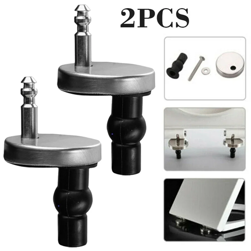 

2x Toilet Seat Hinges Toilet Seats Top Fix Hinge Soft Close ConnectorRelease Quick Fitting Replacement Screw Pin Hardware