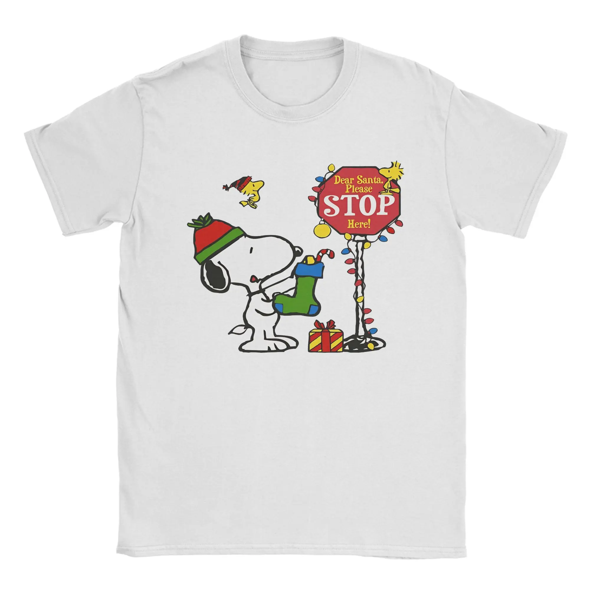 

Mens Womens Snoopys Christmas 2025 snow winter Shirt 100% Cotton Printed T-Shirt Top Clothing