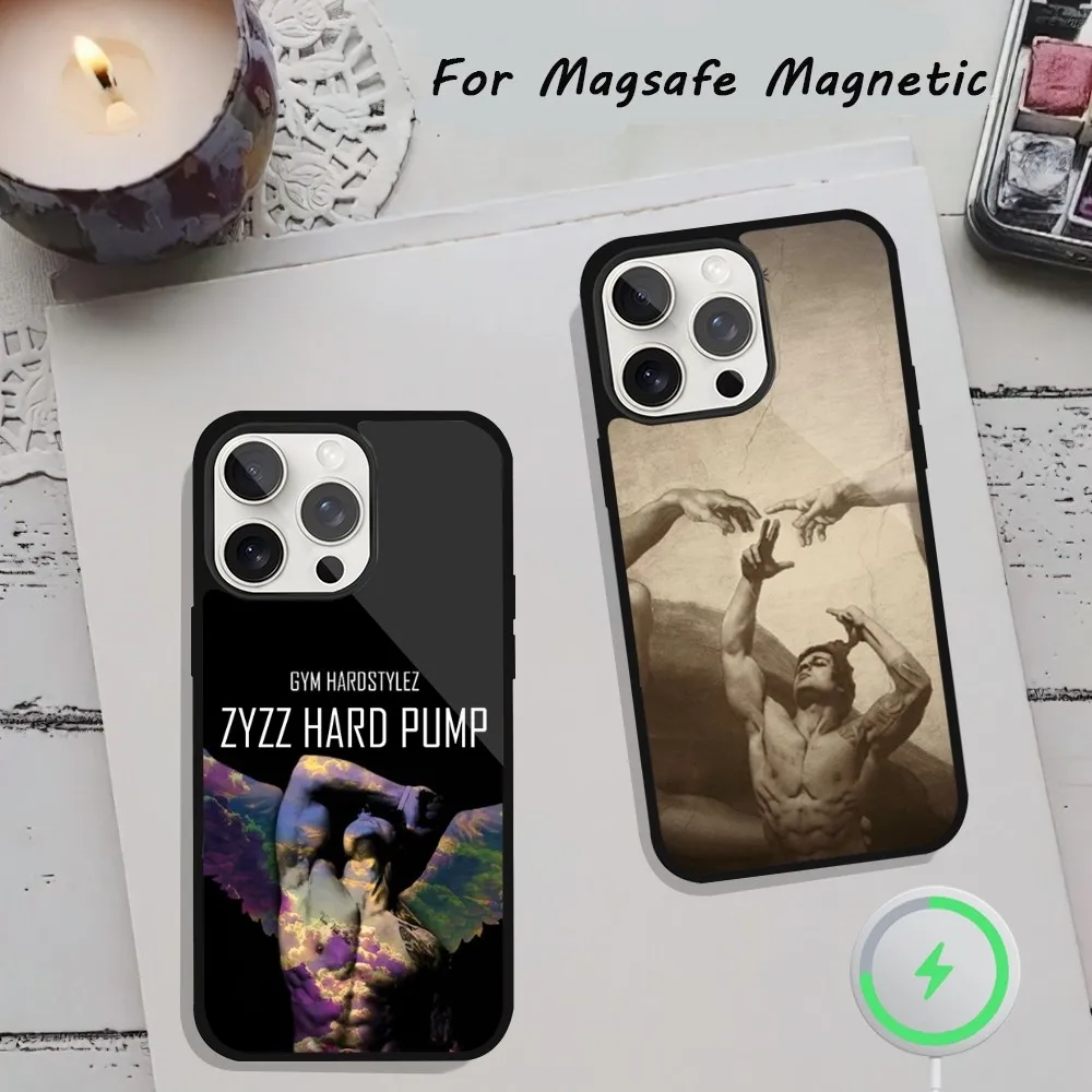 Bodybuilders model Z-ZYZZ Phone Case  For iPhone 15 12 13 14 11 Pro Plus Max Magsafe Magnetic Wireless Charging shell