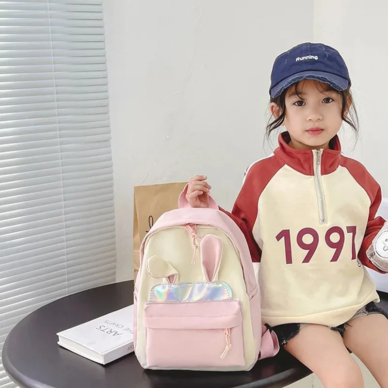 Bambi Backpack for Baby Girls Boys Kindergarten Rucksack Casual School Bags Travel Rabbit Ears Backpack