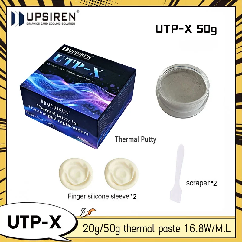 Pâte Thermique UPSIREN UPT-X Ultra 16,8W/MK pour VGA, GPU, IC, Processeur – Dissipation Rapide de la Chaleur – Remplacement de la Pâte Isolante
