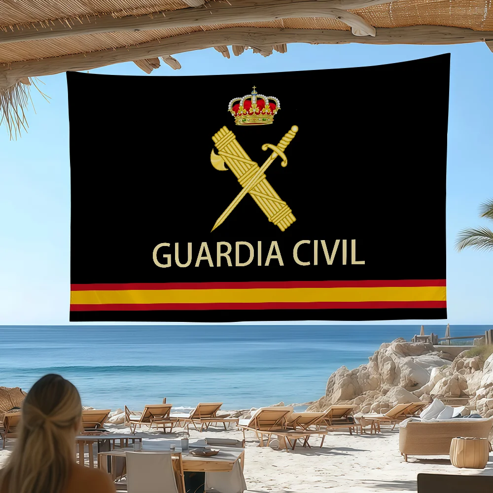 Fashion S-Spain G-Guardia  C-Civil cool flag Custom Camping Garden Decor Party Backdrops Wall Art Family Gifts