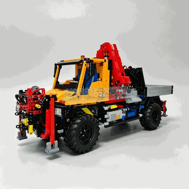 3541PCS Unimog Long Version Foldable Crane Truck Model Custom Building Blocks Puzzle Architecture DIY Assembly Creative Toy Gift
