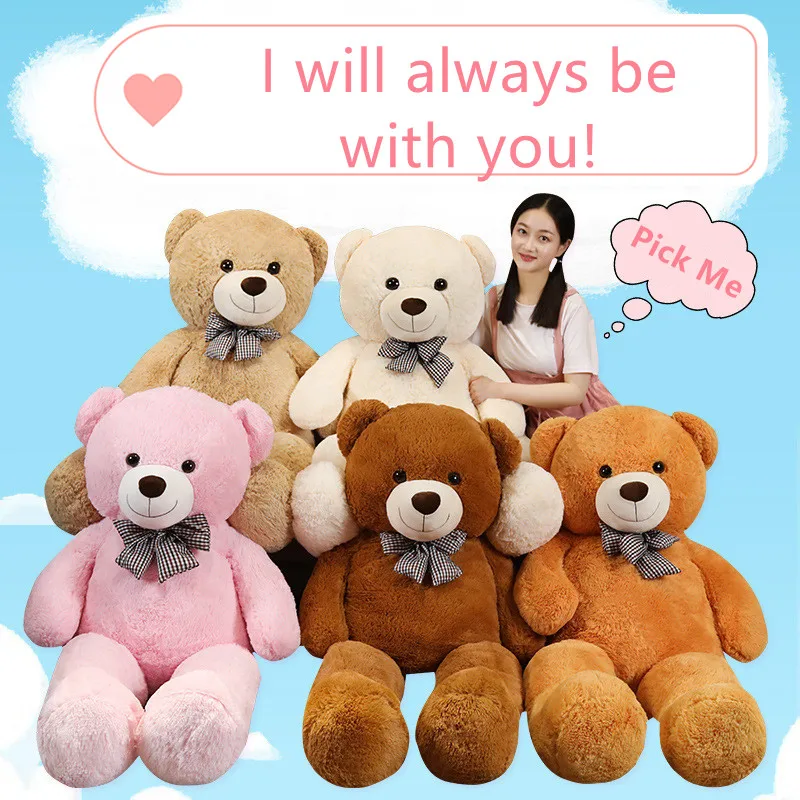 

105/130CM Giant American Bear Plush Doll Soft Stuffed Animal Teddy Bear Plush Toys Kids Girls Valentine Lover Birthday Gift