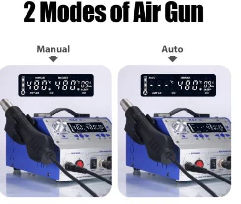 WEP 948-II Suction Tin Gun Desoldering Station Hot Air Gun Soldering Iron Suction Pen 4 in 1 Intelligent Soldering Station
