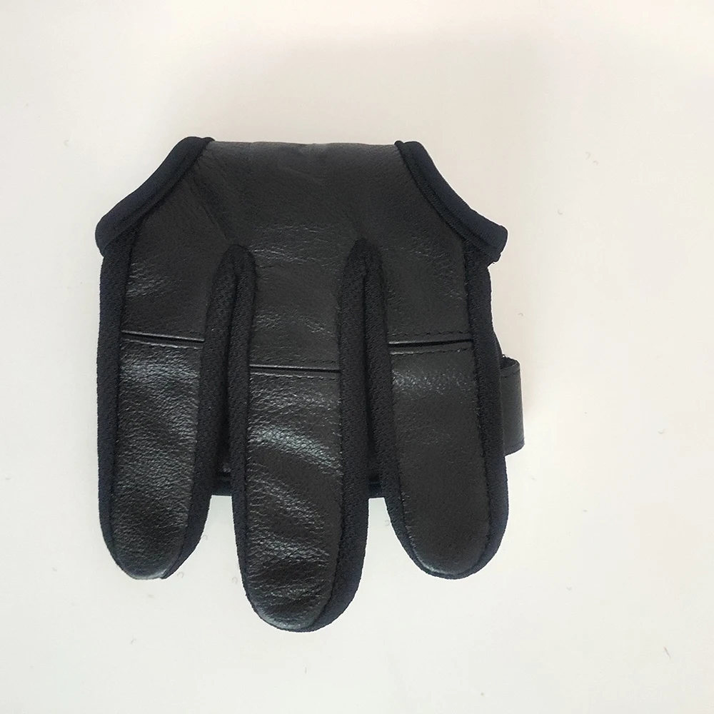 Guantes tácticos de cuero con dedos elásticos para caza y tiro - imagen 2