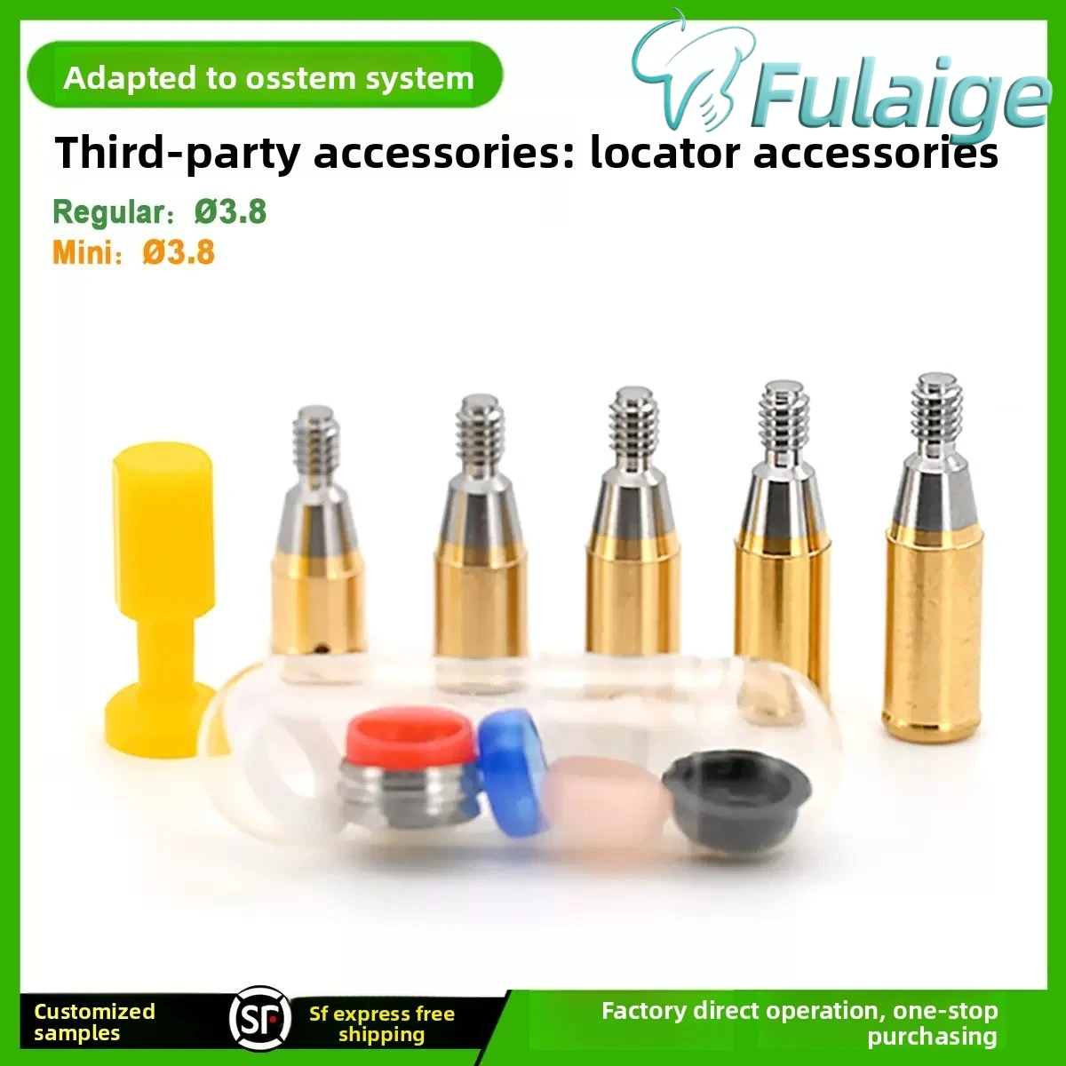Osstem LOCATOR Abutment Kit Female Caps Ball Type Pick Up Driver Lab Analogue Complete Implant Overdenture Replacement Set