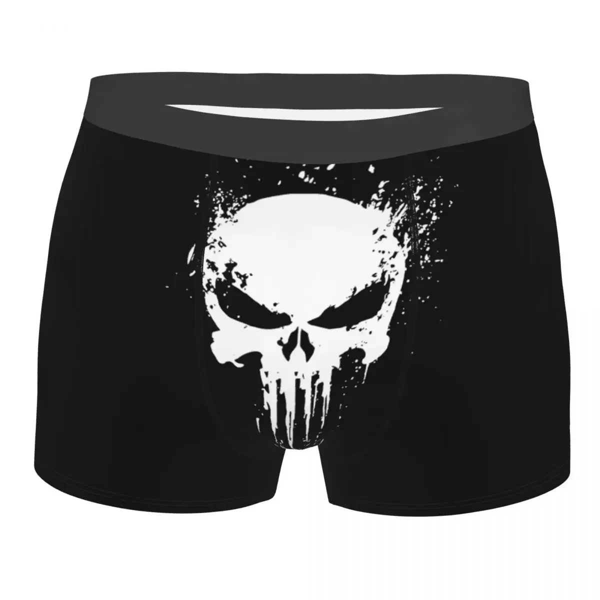 Custom Male Fashion Skeleton Underwear Skull Bone Boxer Briefs Breathable Shorts Panties Underpants