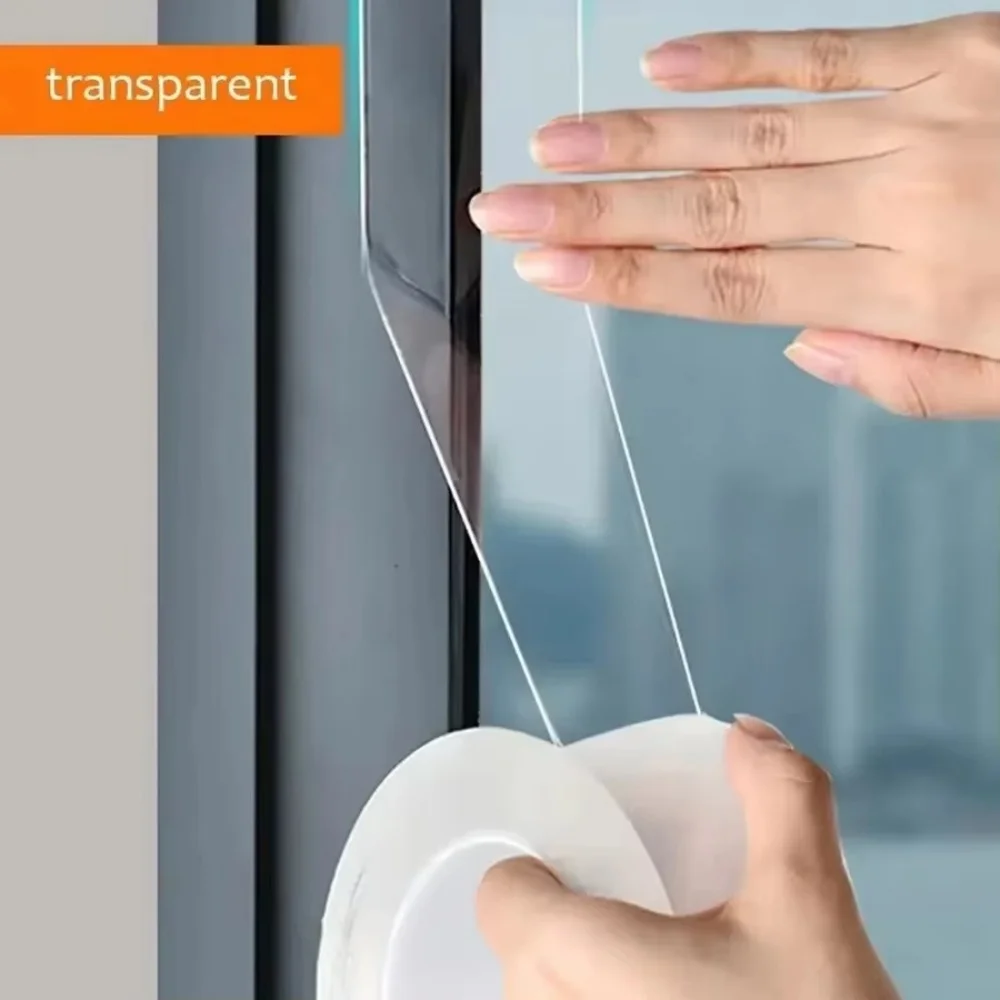 Transparent Window Weatherproof Sealing Tape 10M Waterproof Self Adhesive Door Seal Strip for Insulation Ventilation