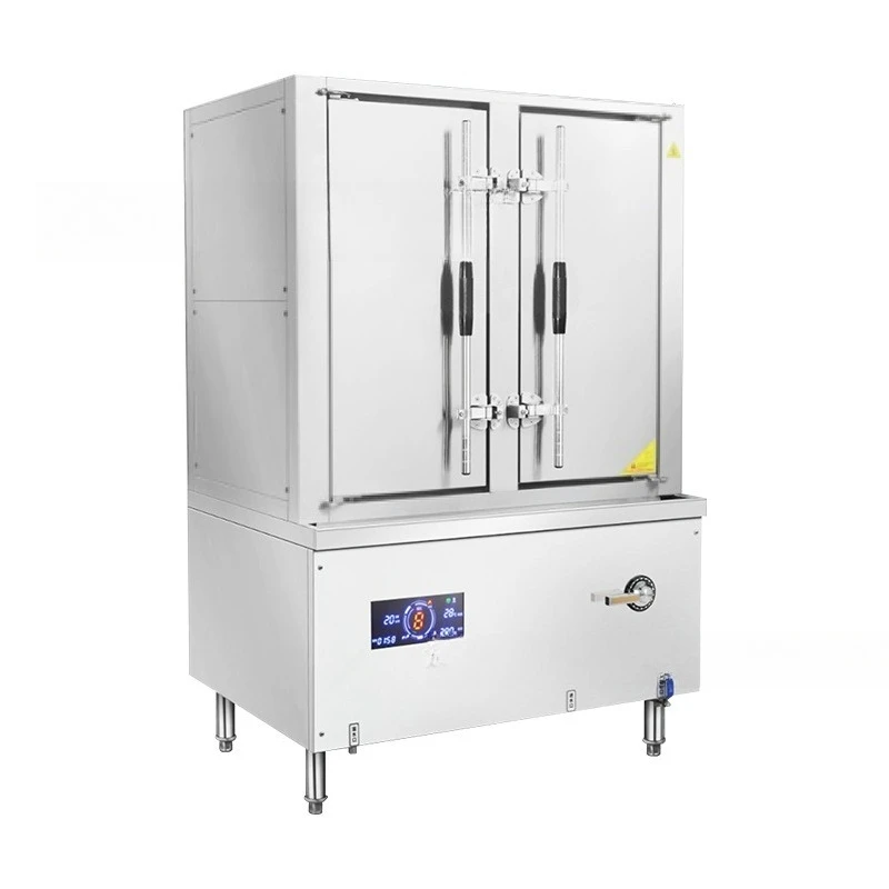 Commercial steamer cabinet, canteen, restaurant smart double-door electromagnetic rice steamer, commercial rice steamer