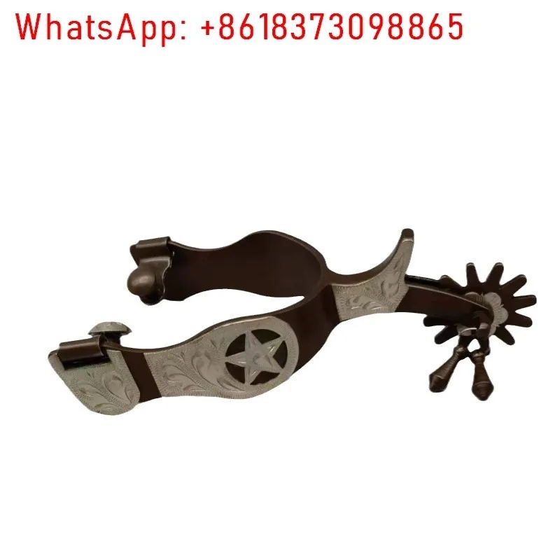 Equestrian Supplies British/American Hair Bronze Black Spurs Mouth Head Pedal Horse Mild Steel Material
