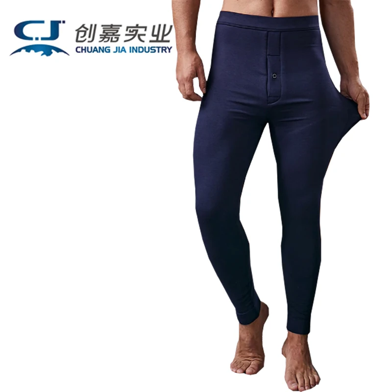 

100% Wool Thickened and Fleece Men's Winter Thermal Pants High-waisted Knee Pads Outdoor Leggings are Soft and Comfortable