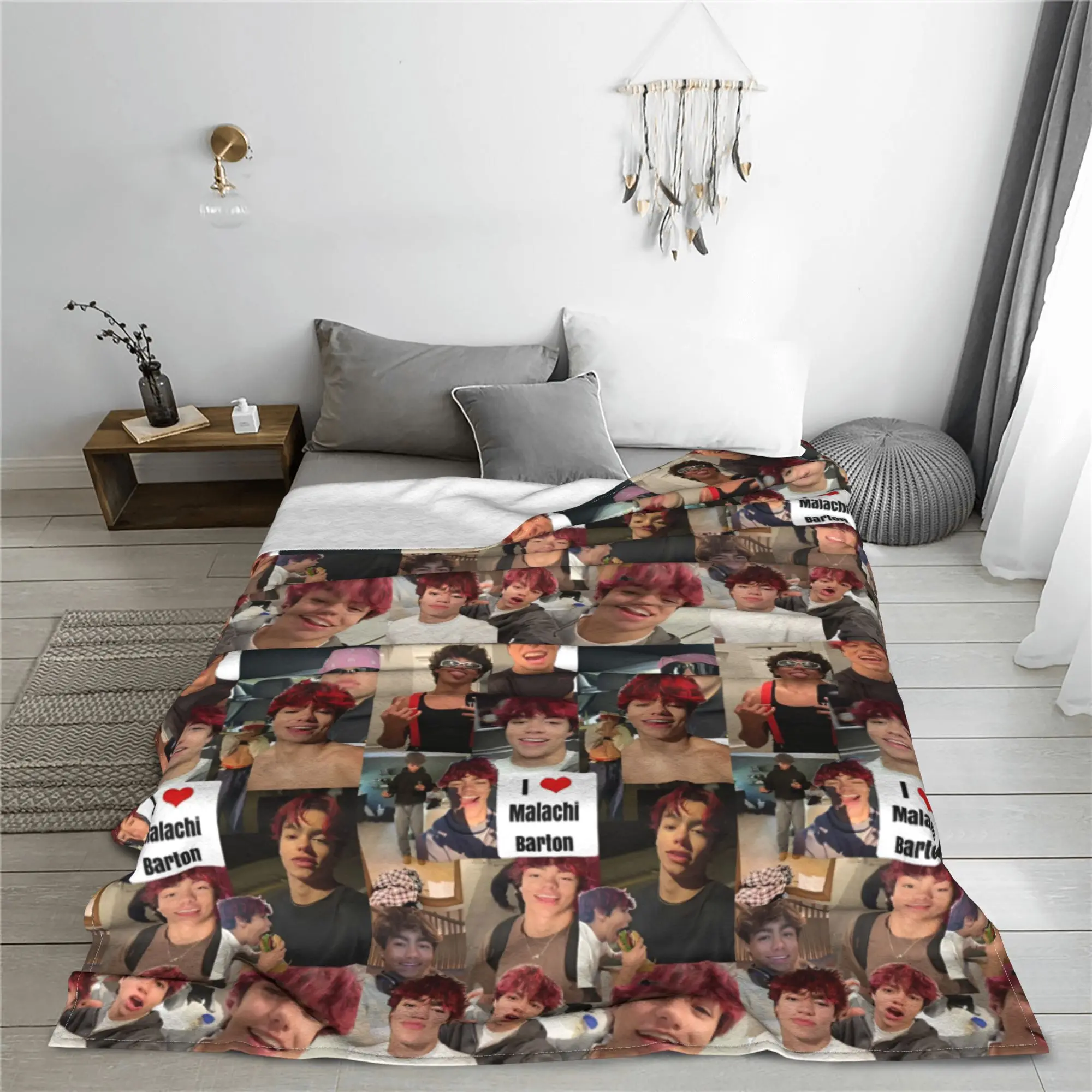 Malachi Barton Actor Blanket  Fuzzy Funny Breathable Throw Blankets for Bed Sofa Decoration