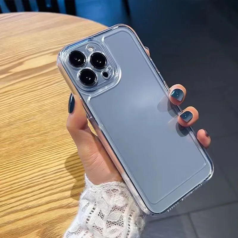 Luxus Präzision Loch Stoßfest Klar Fall Für iPhone 17 16 15 14 13 12 11 Pro Max Mini 6 7 8 Plus SE iphone Air Zurück TPU Abdeckung