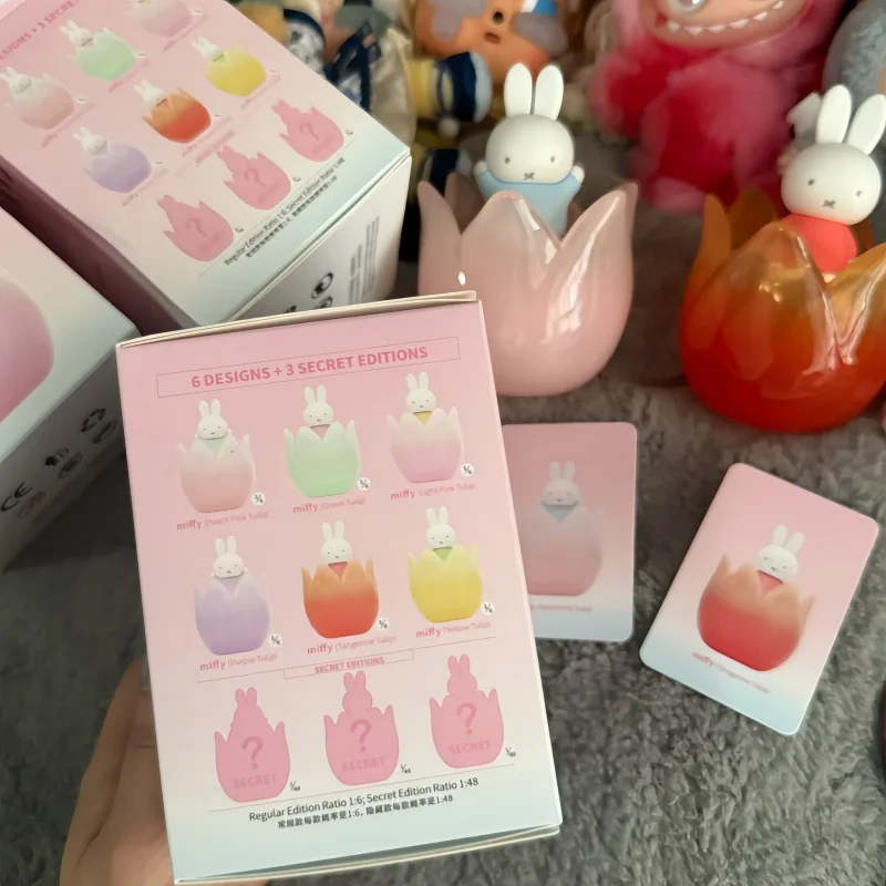 

Miffy Kawaii Tulip Series Blind Box Cartoon Cute Doll Random Style Model Figure Ornament Collection Birthday Gifts Toy For Kids