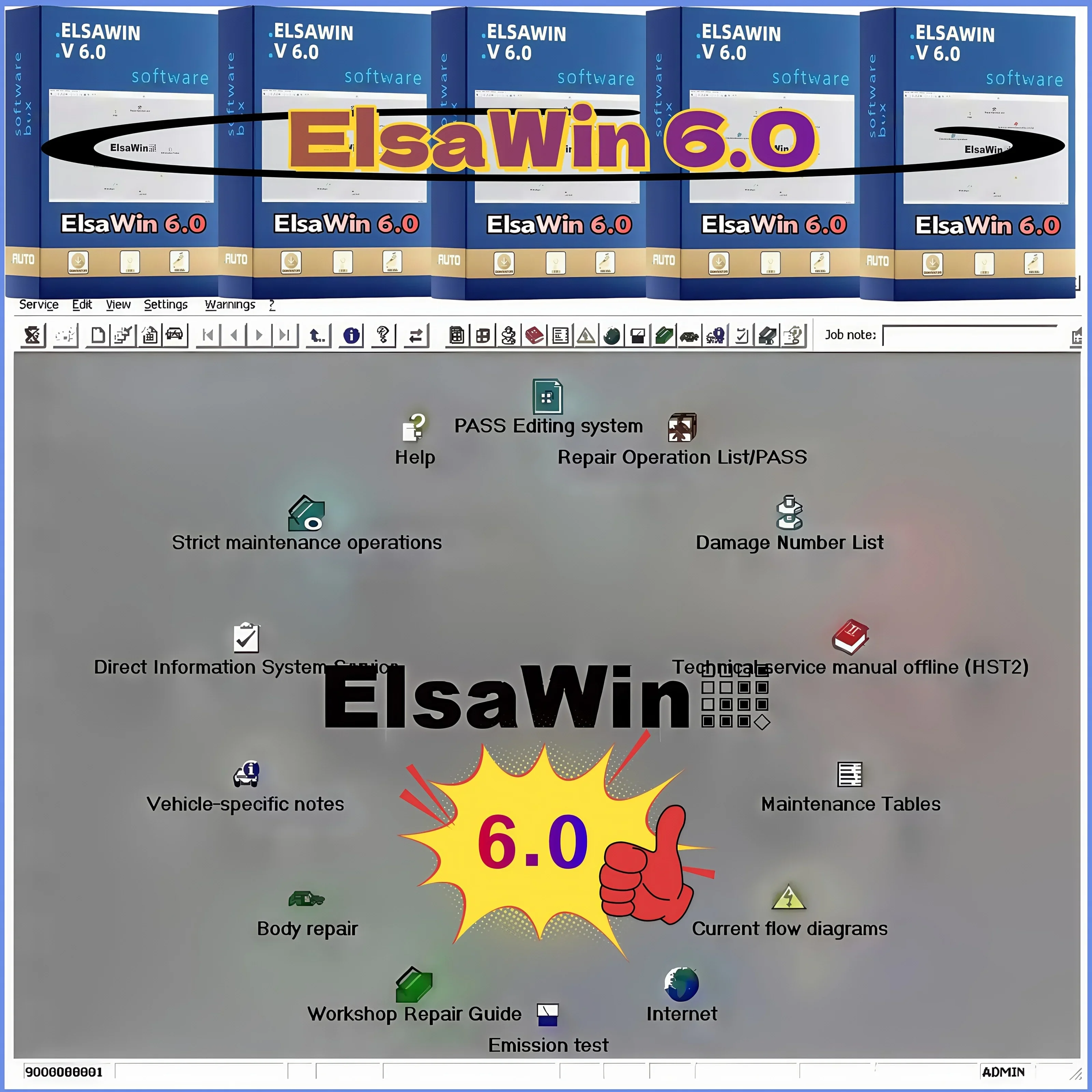 2026 Latest Version ElsaWin 6.0 Auto Repair Software: Precision-engineered for Ultimate Performance in Audi Repairs!