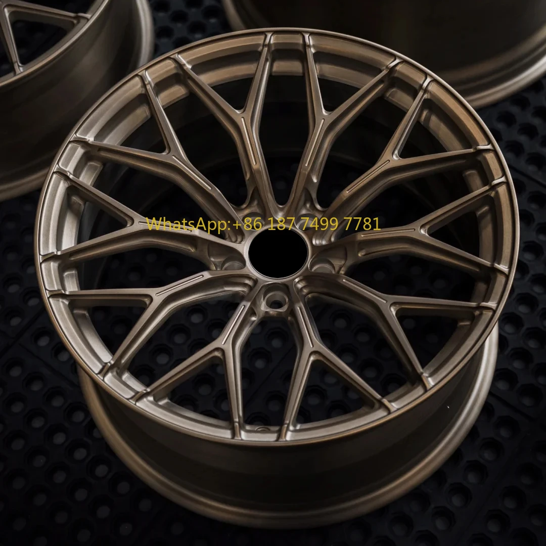 Bestselling Custom High Quality 6061t6 Forged Wheels Factory 17 18 19 20 21 22 Inch Matte Black Brushed Bronze Alloy Rims