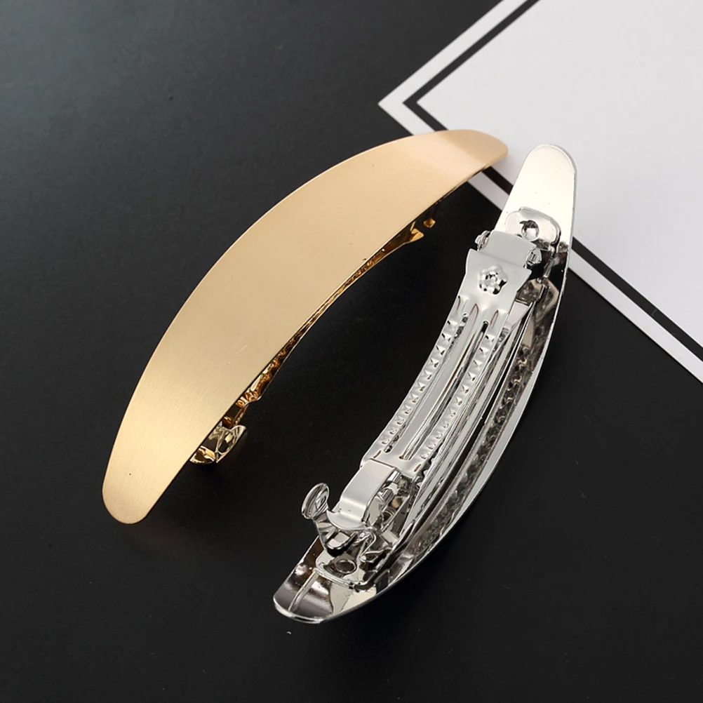 

2pcs Metal Clips French Style Spring Clip Girl Barrettes Lady Hair Clip Fashion Headdress Hair Accessories For Daily School