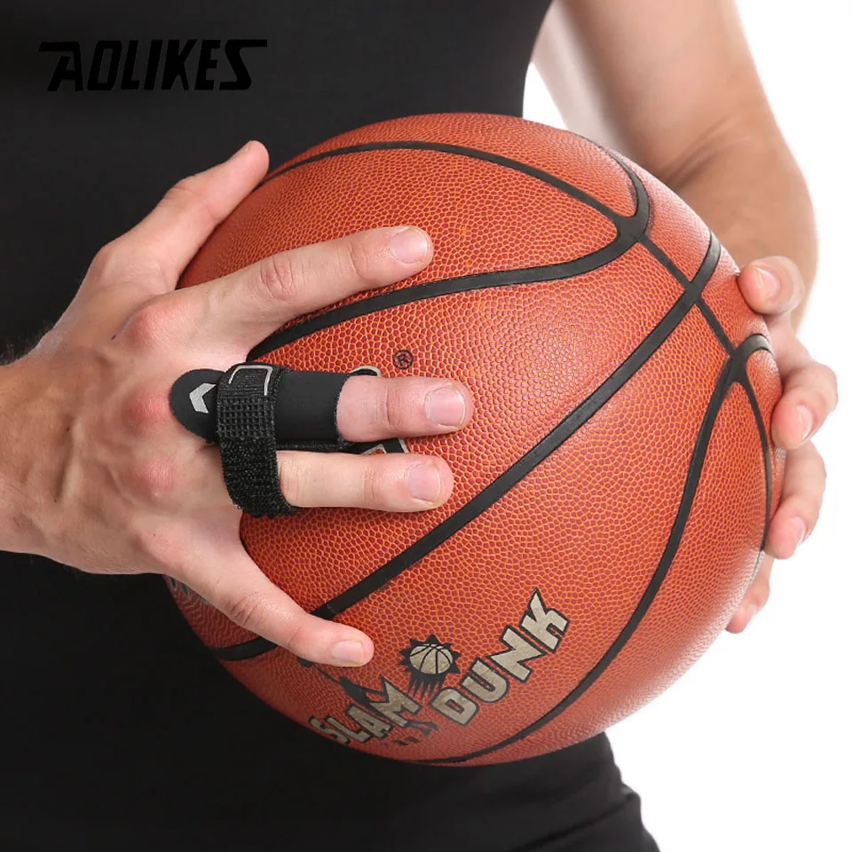 AOLIKES 1PCS Sports Basketball Finger Support Protector Finger Guard Splint Bandage Pain Relief Sport Protective Gear for Finger