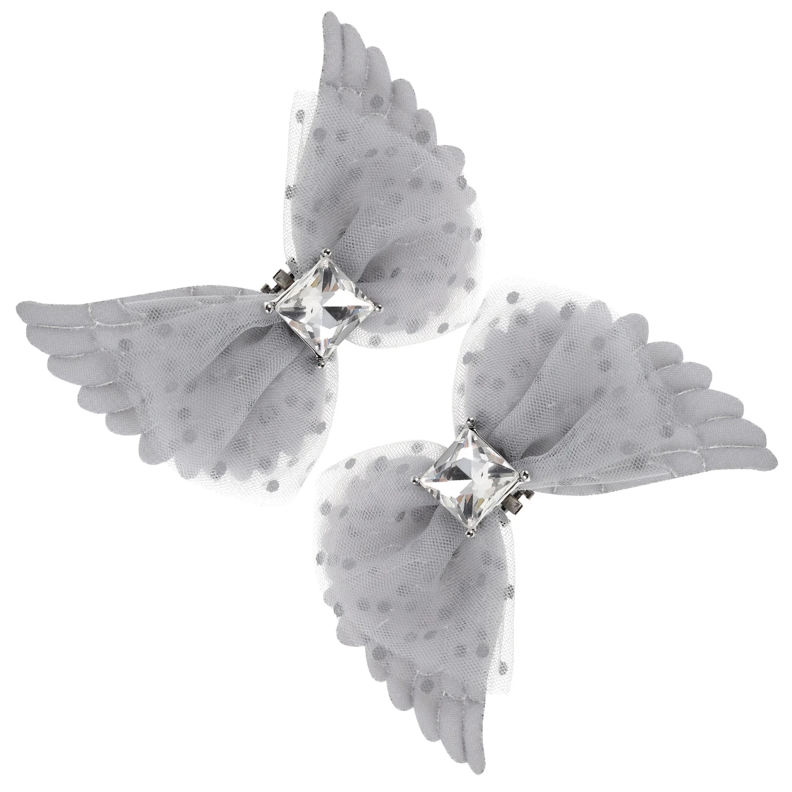 

1 Pair Bow Shoe Clips Detachable Wing Heel Buckles For Bridal Wedding Party High Heels Decor Rhinestone Bowknot Shoe Accessories