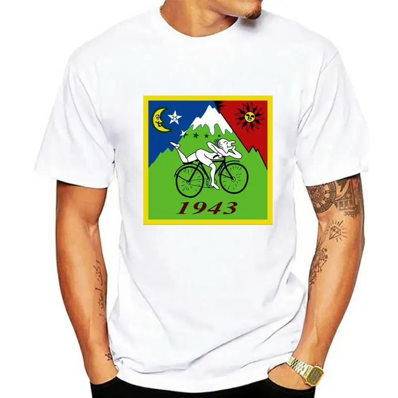 Albert Hofmann Lsd Trip T Shirt Top Bicycle Day 1943 Acid Psychedelic Dopes Gift Men  Summer Cotton Men Fashion T-Shirt