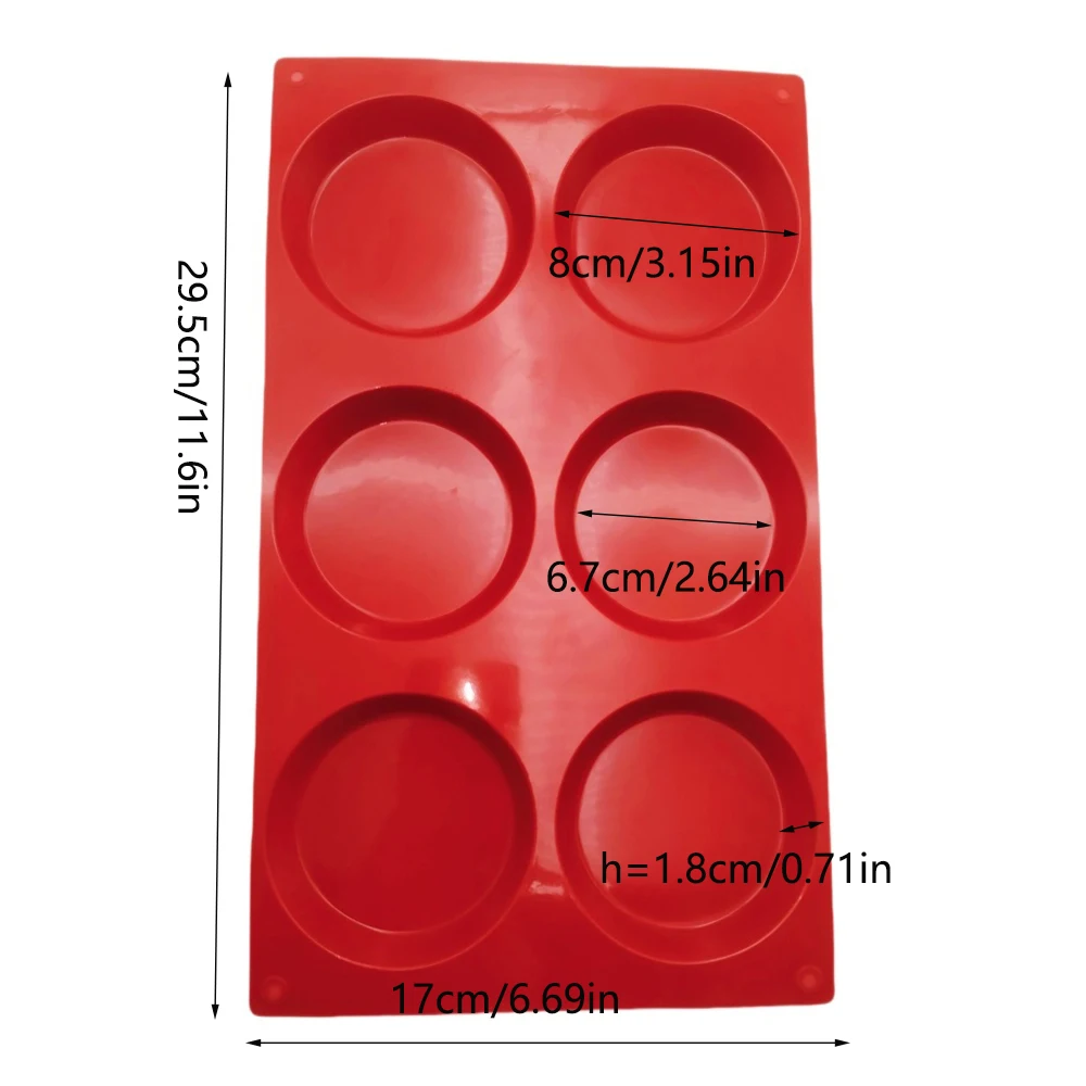 Silicone Round Trapezoida Chocolate Mold 6 Hole Tower Shaped Muffin Cup Cake Mold Household Fondant Pastry Kitchen Baking Tools