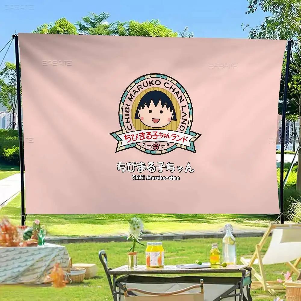 Chibi Maruko Chan Anime Anime Chart Flag for Living Room Home Dorm Decor Art Home Decor Banner