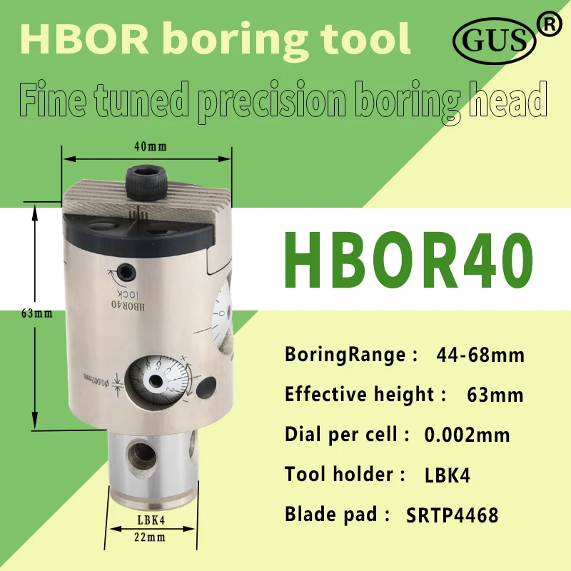 High precision fine tuning boring cutter tool Holder HBOR25-HBOR63 boring head SRTP CNC Machine Lathe milling Five-axis machine