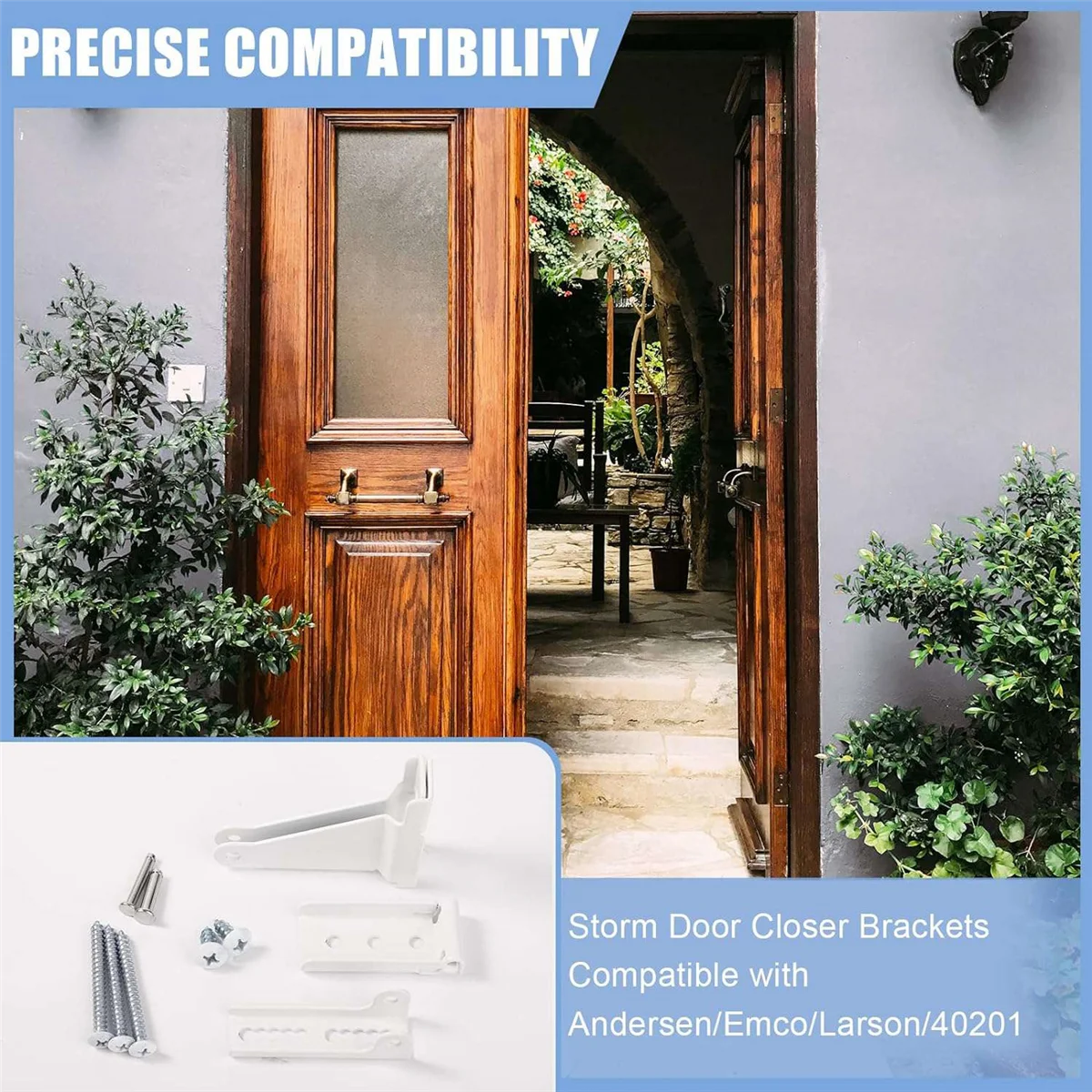 

Кронштейн дверного доводчика, ремонтный кронштейн, совместимый с Andersen, прочный экран, комплекты запасных частей для дверного доводчика WhiteJADD