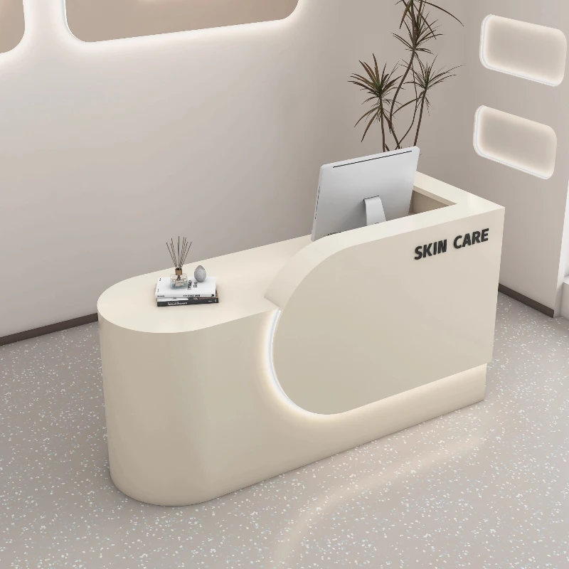 

Simple clothing store checkout page Beauty salon Yoga cream wind reception desk Desk reception desks reception desk office table