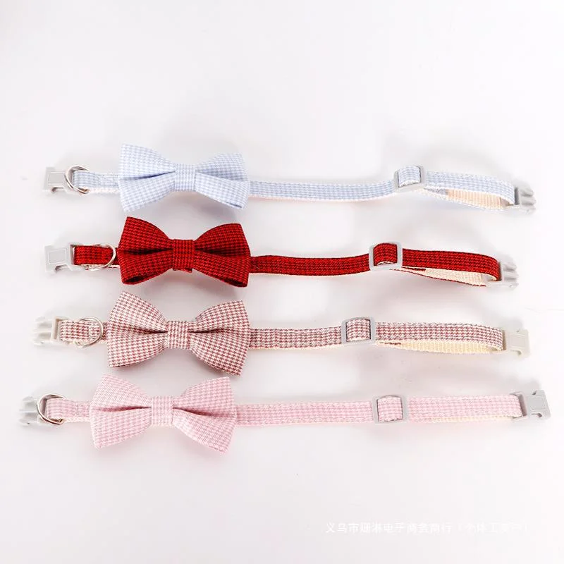 1 Piece Adjustable Plaid Cat Collar Tie Knot - Perfect for Festive Dressing and Everyday Wear