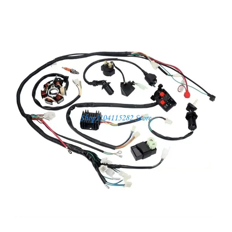 Upgraded Full Vehicle Wiring Harness Cord and CDI for GY6 125CC 150CC Motorcycles Ensuring Stable Power Transmission