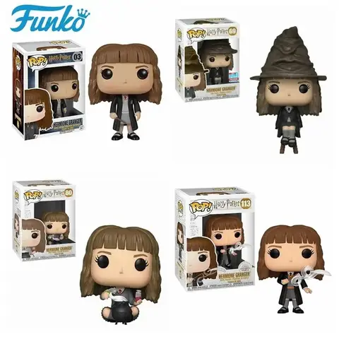 FUNKO POP 헤르미온느 그레인저 80 # 113 # 69 # 가을 컨벤션 03 # 77 # 핫 토픽 독점 비닐 그림 해리스 포터 모델 인형 장난감