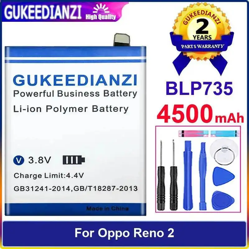 

Замена аккумулятора мобильного телефона BLP735 премиум-класса для Oppo Reno 2 4500 мАч, хорошая низкотемпературная производительность