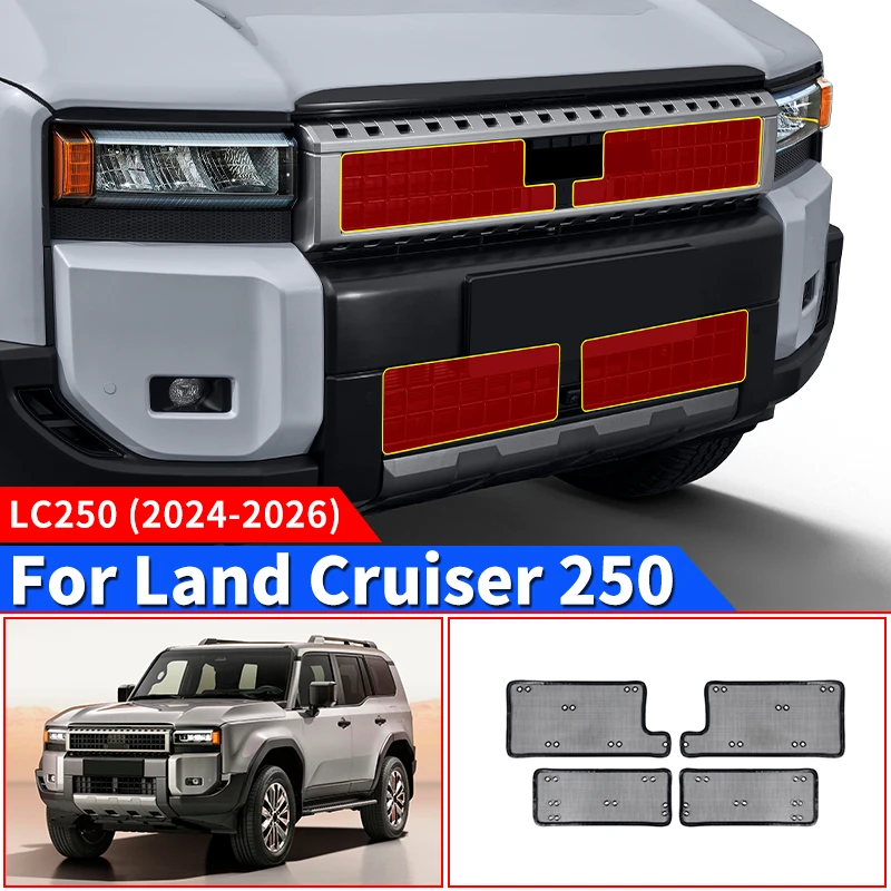 

For Toyota 2024 2026 Land Cruiser 250 Prado LC250 FJ250 1958 Front Grill Anti-mosquito Sand-Proof Stone Net Exterior Accessories