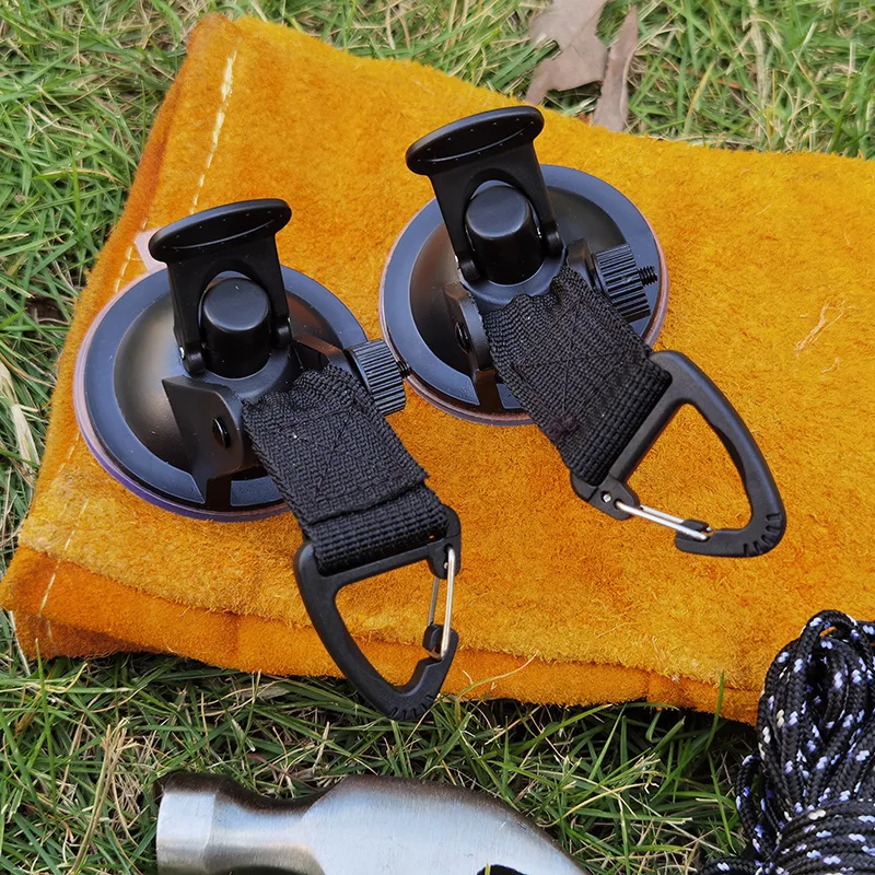 Outdoor canopy suction cup hook bracket tent car mounted side tent suction cup buckle rotatable hook for repeated use