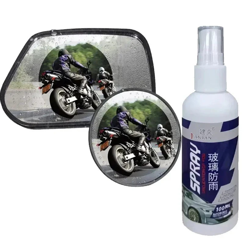Motorcycle Hydrophobic Water Car Glass Anti-Rain Spray Coating, Waterproof Film Agent, Clear Vision Liquid Wax