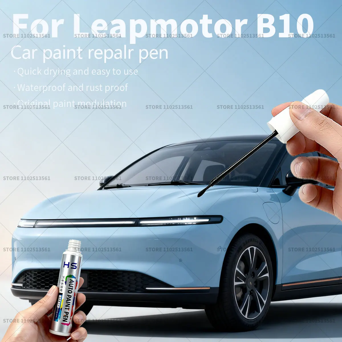 For Leapmotor B10 Car Paint Repair Pen Touch Up Scratch Remover DIY Auto Accessories white Black 105 Grey C03 Blue 127 Silver