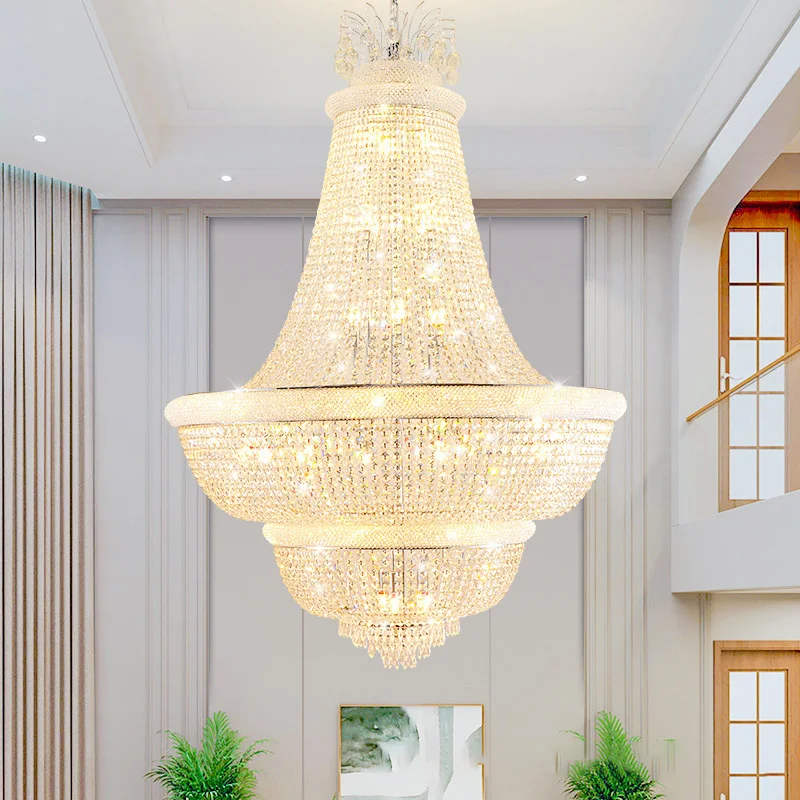 Modern Luxury K9 Crystal Wedding Chandelier For Venue Banquet Hall Event Party Decor Event Rental Pendant Lighting