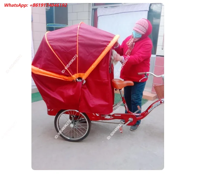 Electric tricycle shed rain shelter shade pedal help human tricycle shed